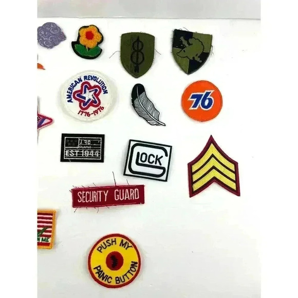 20 PC Assorted Sewing Applique Patches Iron on Sew On NEW Mixed Vintage - Picture 8 of 9